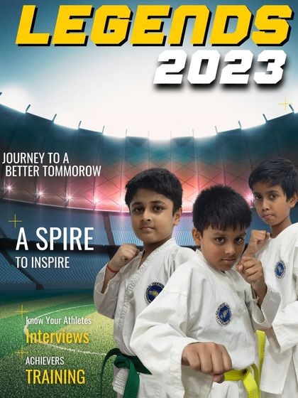 The cover of our 2023 annual magazine, "A Spire to Inspire," featuring some of our promising young students.