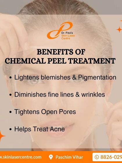 Here are the key benefits of a chemical peel treatment. It is a versatile procedure that lightens blemishes, diminishes fine lines, tightens open pores, and helps treat acne.