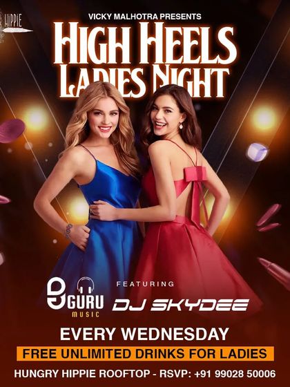 Partnering with other DJs like DJ Guru for a special Rose Day edition of High Heels Wednesday.