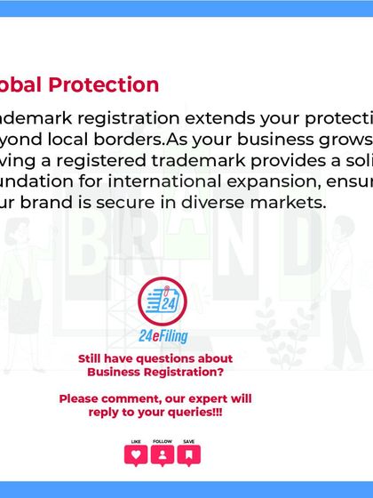 This series of posts further details the key benefits of trademarking your startup. From legal exclusivity and brand trust to business growth and global protection, see why it's a crucial investment.