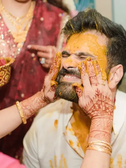 WhatKnot - Wedding Photography & Videography The Haldi Edit: Colours, Chaos & Laughter photo 27