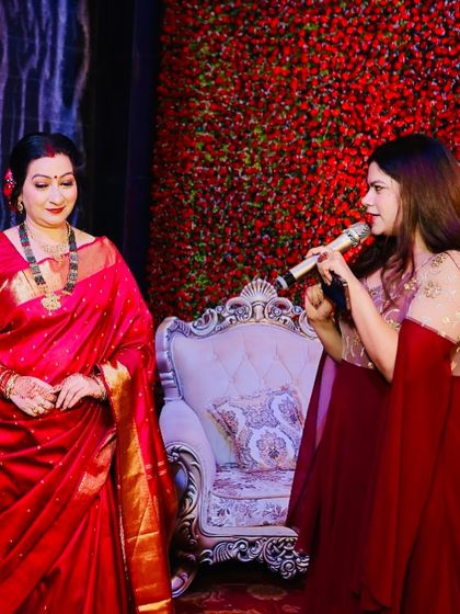 A close-up shot of me interacting with the lovely lady celebrating her silver jubilee. Her grace and happiness were inspiring.
