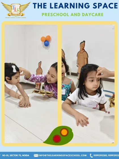 A traditional tilak welcome for our little explorers as they "arrive" in India. This simple gesture introduces them to Indian customs of hospitality and respect.