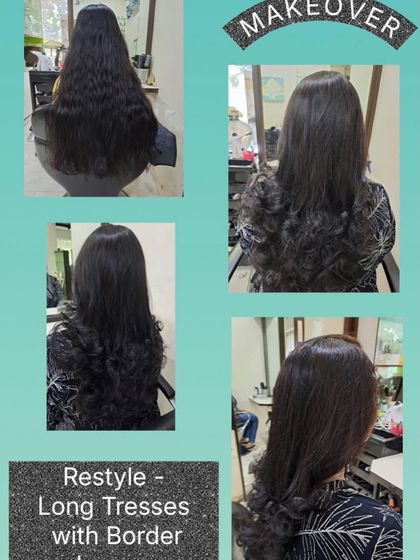 A restyle for long tresses using a border cut technique. This method adds defined layers and curls just at the ends, maintaining length while creating a polished and elegant finish.