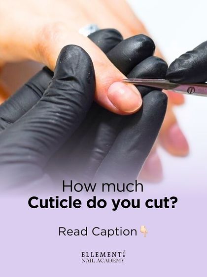Ever wondered how much cuticle you should really cut? We teach our beginners to only remove the excess, dead skin to avoid over-cutting and infections.