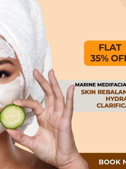 Experience skin transformation with our Marine Medi-Facials. This June, enjoy a flat 35% off on treatments for skin rebalancing, hydration, and clarification.