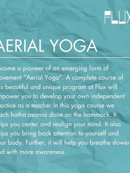 Flux School of Arts - Fitness and Wellness Programs Aerial Yoga: Strength & Playfulness in the Air photo 9
