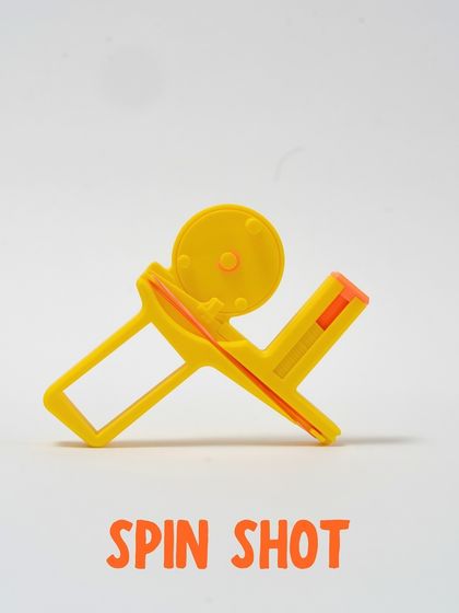 The Spin Shot is a simple yet brilliant kit that teaches the basics of potential and kinetic energy with a fun disc-launching toy.
