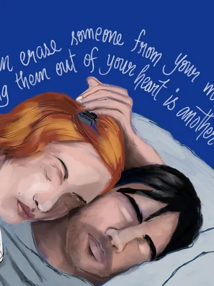 'Eternal Sunshine of the Spotless Mind' is a movie that stays with you. This digital painting portrays the bittersweet reality that you can erase a memory, but the feeling in your heart is another story. It's a deeply emotional piece for anyone who has loved and lost.
