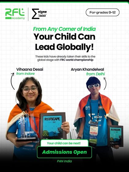 From any corner of India, your child can lead globally. Meet Vihaana from Indore and Aryan from Delhi, who have already taken their skills to the world stage with our FRC team. We offer PAN India admissions for driven students.
