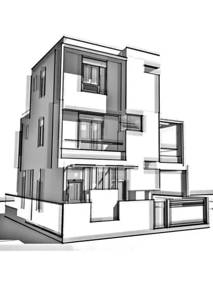 Every project begins with an idea. This conceptual 3D sketch for the Mysore bungalow shows our process of exploring form and volume at the initial design stage. It is how we begin to translate a client's dream into a defined architectural structure.