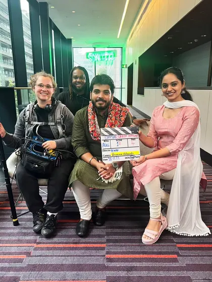 Behind the scenes during an interview for the prestigious Darbar Festival at the Barbican Centre in London. Sharing my musical journey and the story of my art form is an important part of being an artist.