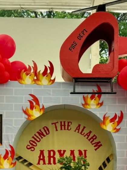 A helicopter from the 'Fire Dept' is part of the backdrop, adding another layer to this action-packed theme.