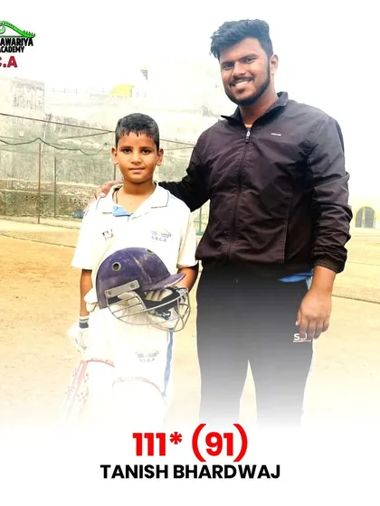 What a moment for 9-year-old Tanish Bhardwaj, scoring his first-ever century with a brilliant 111 not out. This is the kind of young talent we nurture at the academy, building future match-winners from a young age.