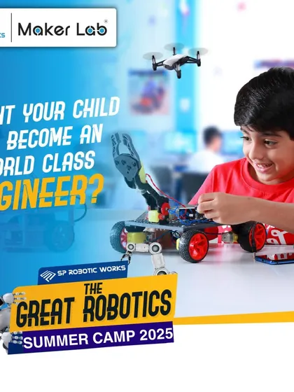 This is where the journey begins for many future engineers. Our Great Robotics Summer Camp is a hands-on experience where kids build robots, fly drones, and learn to code, all while having fun and making new friends in our Maker Labs.