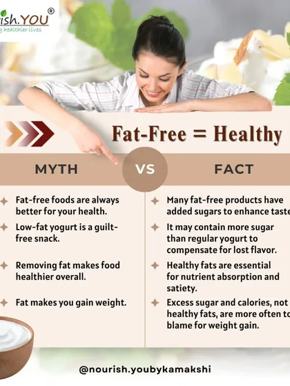 Don't be fooled by "fat-free" labels. I help you understand the truth behind food marketing, like how many fat-free products are loaded with sugar. My goal is to teach you how to read labels and make genuinely healthy choices.