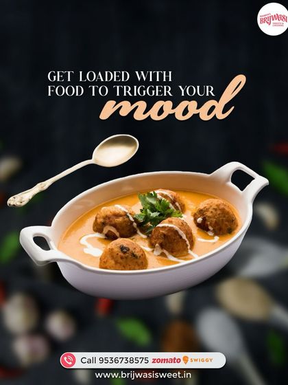 Get loaded with food to trigger your mood. This dish of Malai Kofta, with soft vegetable balls in a creamy and rich gravy, is pure comfort food.