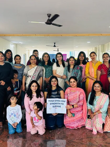 A group photo capturing the spirit of our Women's Day celebration, with members of all ages coming together.