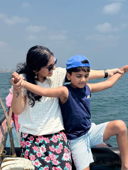 Clients enjoying a sunny day on a catamaran boat ride arranged by us. It's a perfect summer activity for families and couples.
