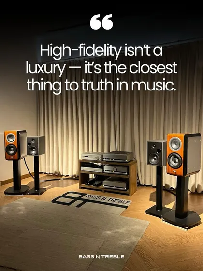 High-fidelity isn't a luxury; it's the closest thing to truth in music. This image of our demo room captures the essence of a space dedicated to pure, emotional sound.