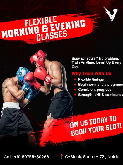 We know you have a busy schedule. That's why we offer flexible morning and evening classes, so you can train anytime and stay consistent with your progress.