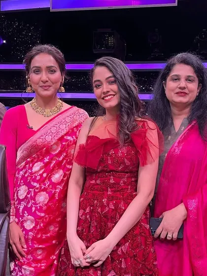 Posing with judge Neeti Mohan and my family. Her guidance was invaluable, and sharing this experience with my family made it all the more special.