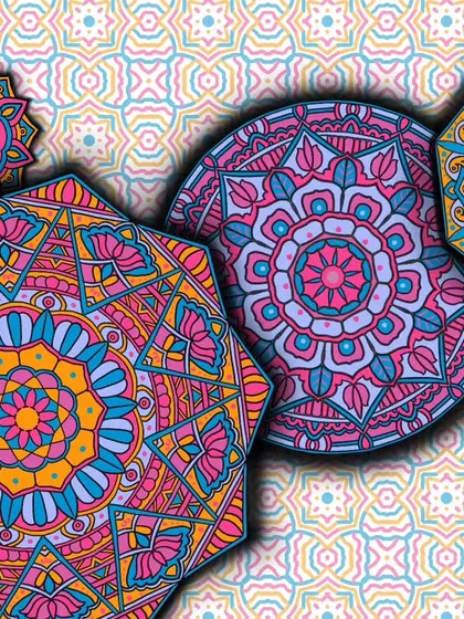 The full composition of my personal growth mandala. This artwork is a reflection of my journey, using intricate patterns and a rich color palette to express the beauty found in life's changes.