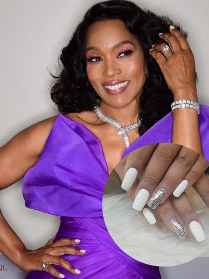 Get the red carpet look with this Oscar-inspired manicure. The classic white nails are paired with a dazzling silver glitter accent nail for a touch of Hollywood glamour.