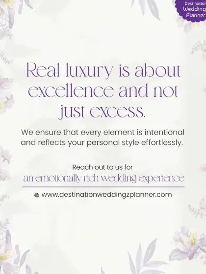 My philosophy is simple: real luxury is about excellence, not excess. I ensure every element of your wedding is intentional and reflects your personal style, creating an emotionally rich experience.