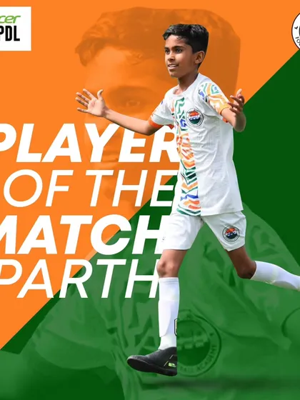 Player of the Match, Parth Tehlan! His game-changing play was crucial in our U10 squad's phenomenal 6-0 victory.