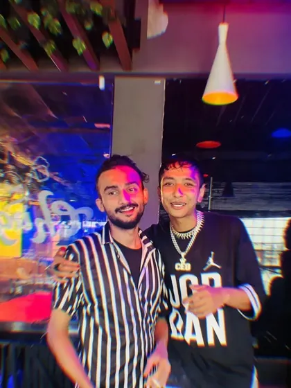 A candid photo with GBOB. Building relationships with other artists is a key part of my career.