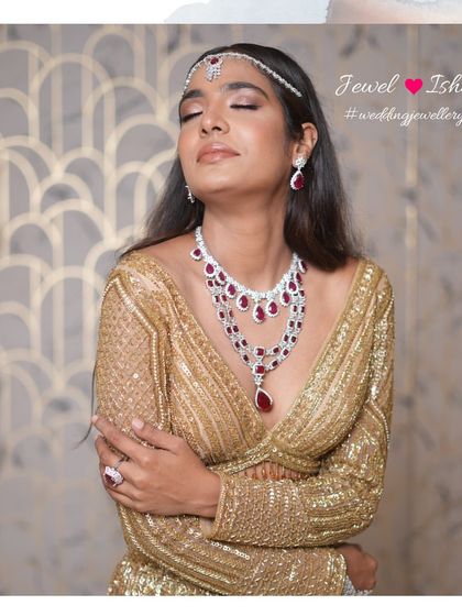 The feeling of pure elegance. This ruby and diamond necklace set is designed to make you feel radiant and confident from every angle.