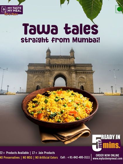 These are tawa tales straight from Mumbai. Enjoy the sizzle and flavor of a freshly made Tawa Pulao without any of the waiting.