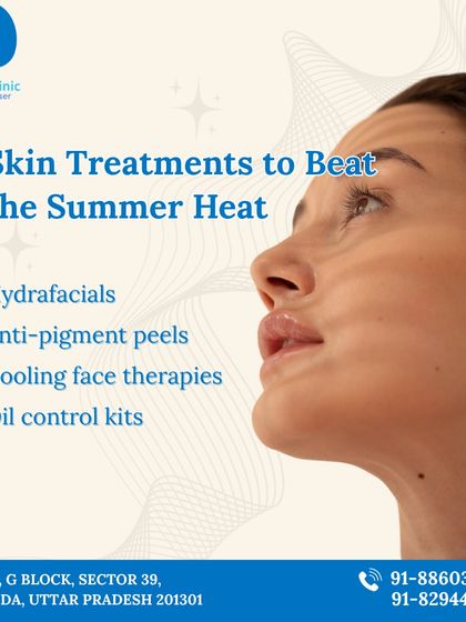 A list of effective skin treatments to beat the summer heat. My clinic offers services like Hydrafacials and anti pigment peels to combat sun damage, control oil, and restore your skin's radiance.