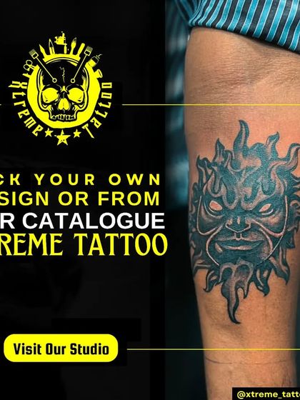 You can bring your own design or pick one from our extensive catalogue. Our studio is ready to help you find the perfect tattoo.