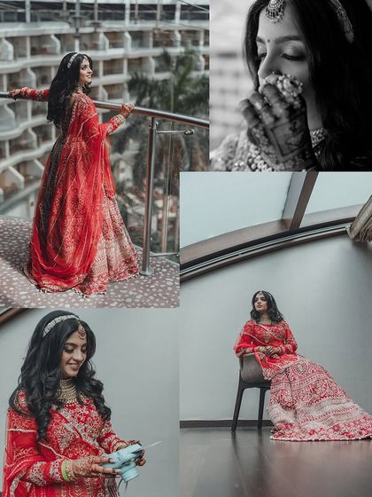 A collection of portraits showcasing the bride's personality. From taking fun polaroid selfies to elegant poses, we capture all sides of our beautiful bride.