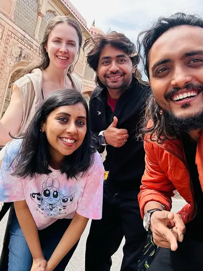 Exploring Jaipur with my friends and fellow musicians.