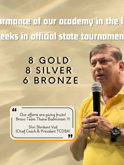 A summary of our academy's outstanding performance in state tournaments over six weeks: 8 Gold, 8 Silver, and 6 Bronze medals.