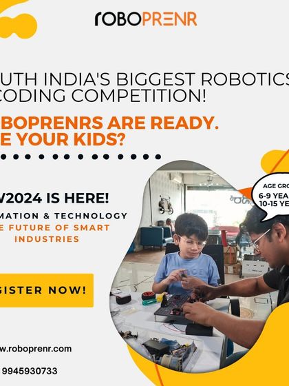 Get ready for RW2024, South India’s biggest robotics and coding competition. We prepare our students to be ready for challenges focused on automation and the future of smart industries.