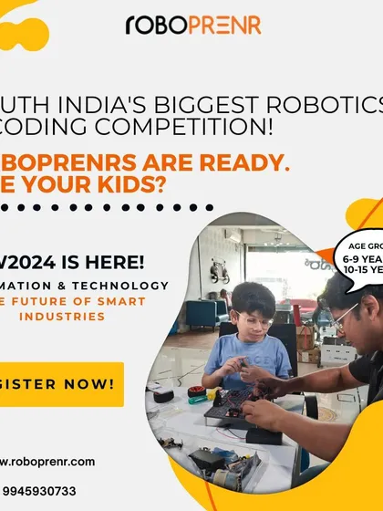 Announcing the RW 2024 robotics and coding competition for young Roboprenrs. We prepare our students to be ready for challenges that test their automation and technology skills.