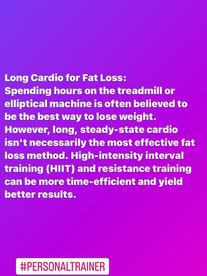 A common fitness myth debunked. Spending hours on the treadmill isn't always the best way to lose fat. High-Intensity Interval Training (HIIT) and resistance training can be more time-efficient and yield better results.