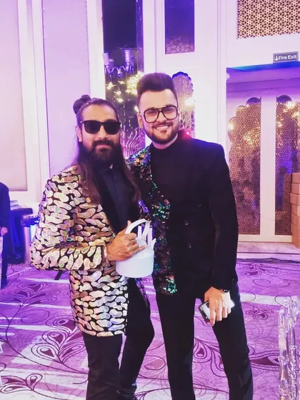 In work mode with the event anchor at The Leela Palace, Udaipur. Collaborating with other top professionals is key to a successful destination wedding.
