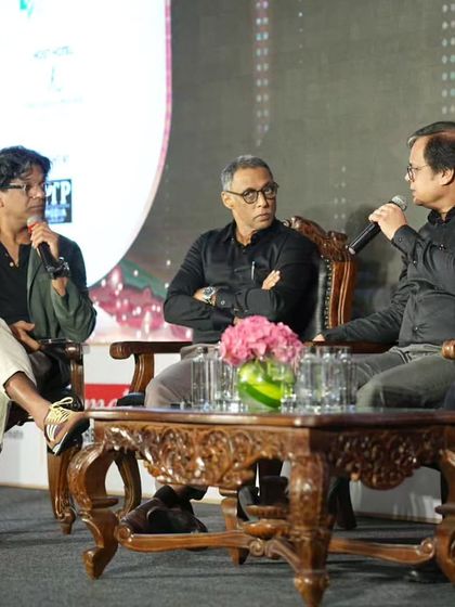 A moment from the engaging panel discussion on sustainable design at the iGen event.
