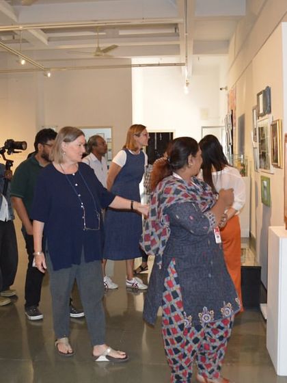 The MAP Bangalore team visiting the 'Southern Stars' exhibition.