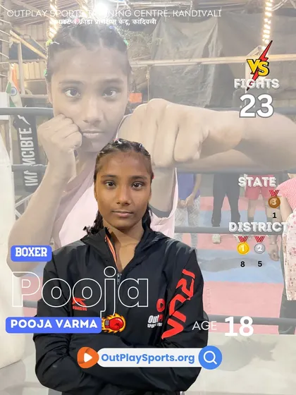 Pooja Varma, fearless at 18 with 23 fights. She is a district champion who trains tirelessly to make her mark at the state and national levels.