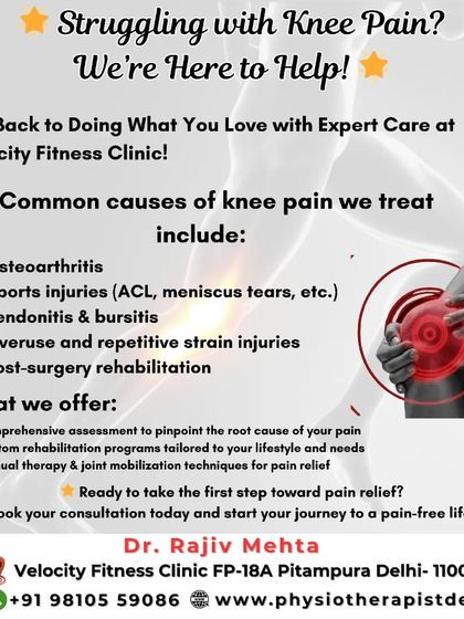 Knee pain is a frequent complaint I see, with causes ranging from osteoarthritis and sports injuries to post-surgery recovery. I offer comprehensive assessments to pinpoint the root cause and create a custom rehab program.