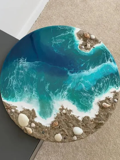 Capture the beauty of the ocean with our beach-themed resin art workshop. We guide you step-by-step to create mesmerizing waves and sandy shores on a beautiful wall hanging you can take home.