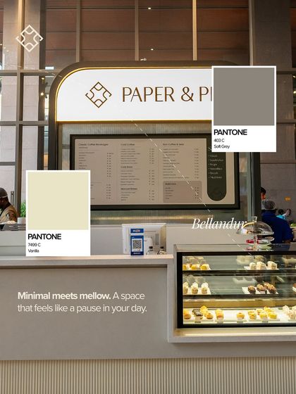 Minimal meets mellow at our Bellandur location. A view of our counter and pastry display, highlighting the clean, modern design.