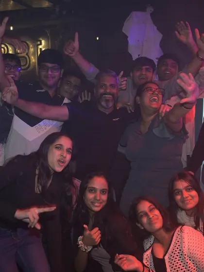 A great group photo from my "Mask Off" Halloween party. The crowd really got into the spirit of the night.