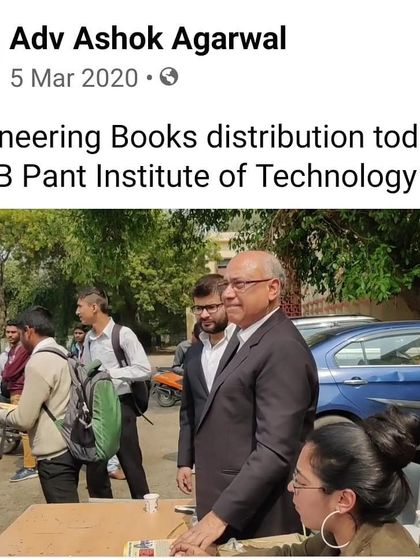 Distributing free engineering books at GB Pant Institute of Technology. I believe in supporting students in every way possible and will continue this initiative.
